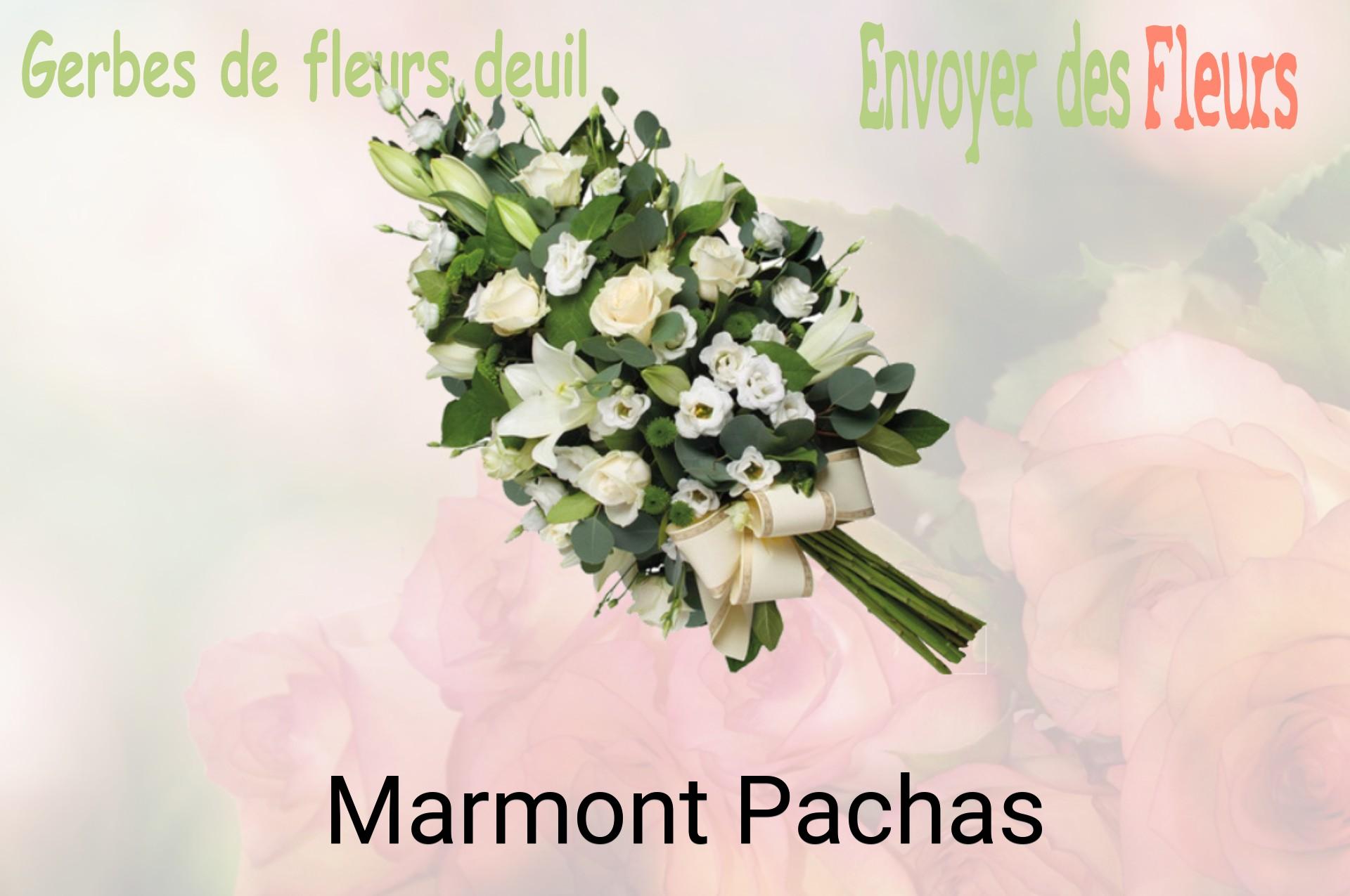Gerbe de fleurs de deuil livrée à Marmont-Pachas